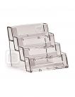 Business card holder and gift card dispenser, counter top, landscape presentation, 4 pockets - Ontario, Canada