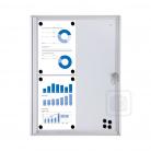 Lockable Bulletin Board - Indoor - Classic - Enclosed Notice Magnetic Whiteboard - Fits 4 Letter Size Sheets of Paper