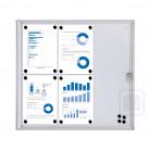 Lockable Bulletin Board - Indoor - Classic - Enclosed Notice Magnetic Whiteboard - Fits 6 Letter Size Sheets of Paper
