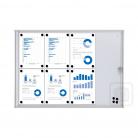 Lockable Bulletin Board - Indoor - Classic - Enclosed Notice Magnetic Whiteboard - Fits 8 Letter Size Sheets of Paper