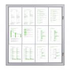 Lockable Bulletin Board - Indoor - Premium - Enclosed Notice Magnetic Whiteboard - Fits 12 Letter Size Sheets of Paper