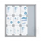 Lockable Bulletin Board - Indoor - Sliding Door - Enclosed Notice Magnetic Whiteboard - Fits 12 Letter Size Sheets of Paper