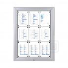 Lockable Bulletin Board - Outdoor - Premium - Enclosed Notice Magnetic Whiteboard - Fits 9 Sheets of Letter Size Papers