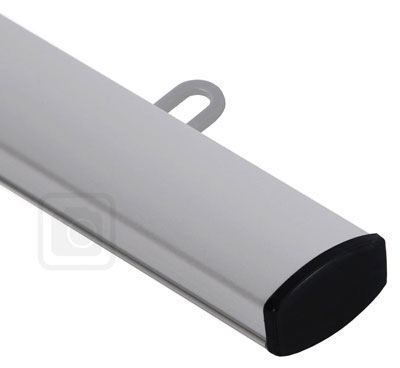 Banner Hanger Clamp Rail - aluminum holder for medium and large banners. Closed top rail.