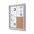 Enclosed Bulletin Board - Cork Board - Premium - fits 4 pages
