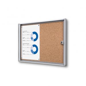 Enclosed Bulletin Board - Cork Board - Classic - fits 2 pages