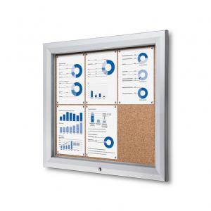 Outdoor Bulletin Board - with Cork Board - Premium - fits 6 pages