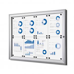 38 x 28 | Enclosed Bulletin Board | Menu Display | Premium | with Magnetic Board | fits 8 pages