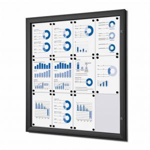 38 x 40 | Black | Enclosed Bulletin Board | Menu Display | Premium | fits 12 pages