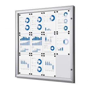38 x 40 | Enclosed Bulletin Board | Menu Display | Premium | with Magnetic Board | fits 12 pages