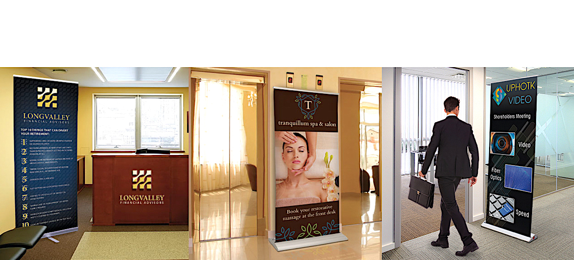 Pull up banner stands for Events