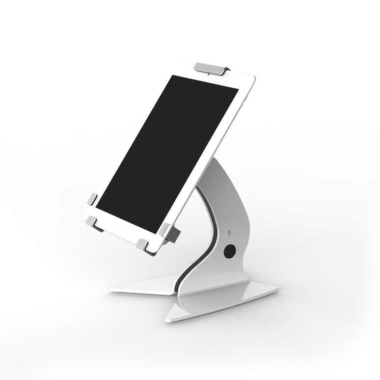 iPad Holder desk stand. White.