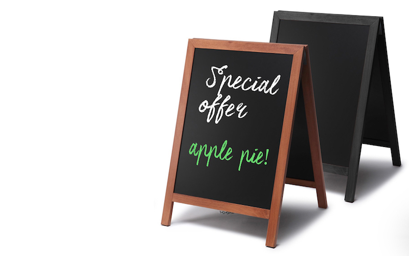 wooden a frame chalkboards sidewalk signs main