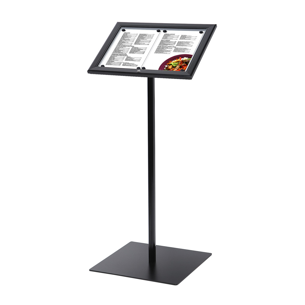 Black Menu Display Stand