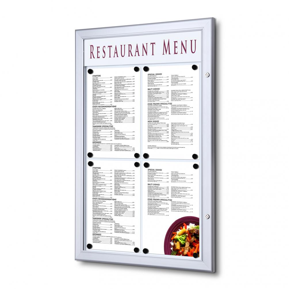 Menu Display Case 4 pages size