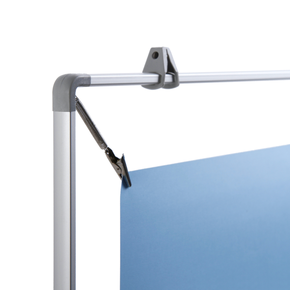 Corner of Stretch Frame poster hanger with wallmounting bracket