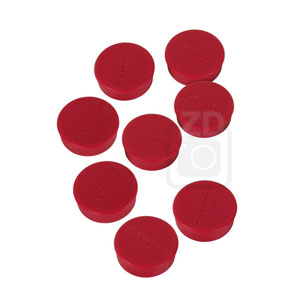 Matte Red Magnets Magnets - Large size - Red colour - Set of 8pcs