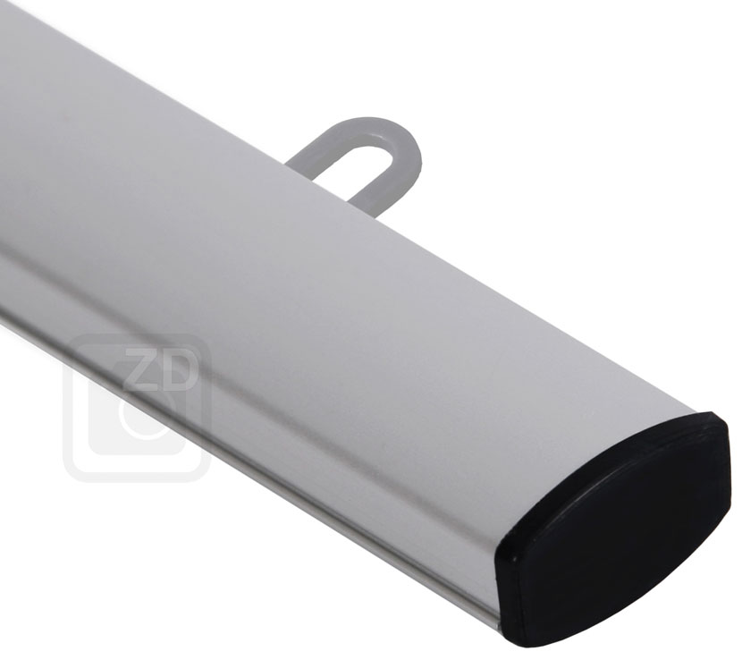 Banner Hanger Clamp Rail - aluminum holder for medium and large banners. Closed top rail.