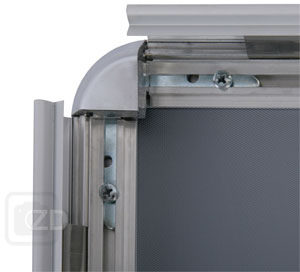 Poster Frame - Classic rounded - corner view of open snap frame
