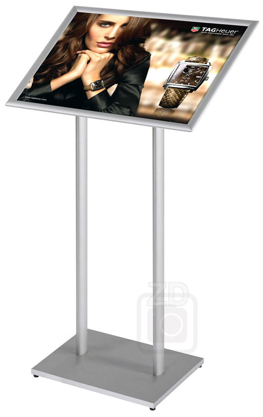 Sign Stand - Info Board - Attractive display stand with 22x17 snap frame, great for poster and sign presentation.