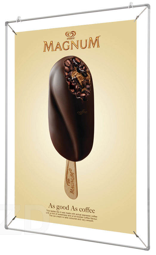 Description image of Stretch Frame. Window sign - poster holder made of aluminum.